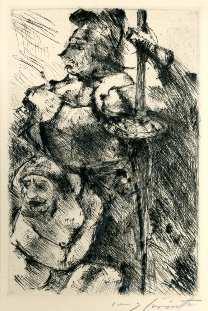 Aguafuerte Corinth - Im Schutz der Waffen