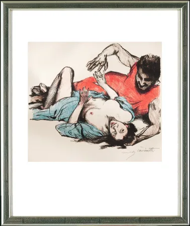 Litografía Corinth - Seine Linke liegt unter meinem Haupt...