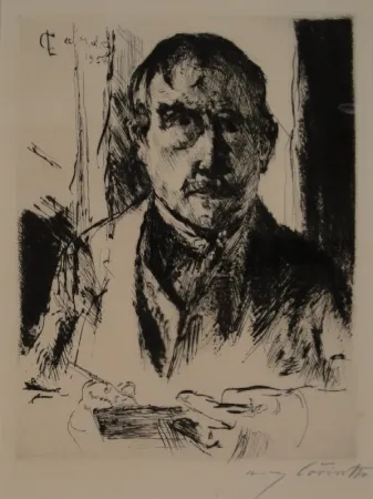 Aguafuerte Corinth - Selbstbildnis