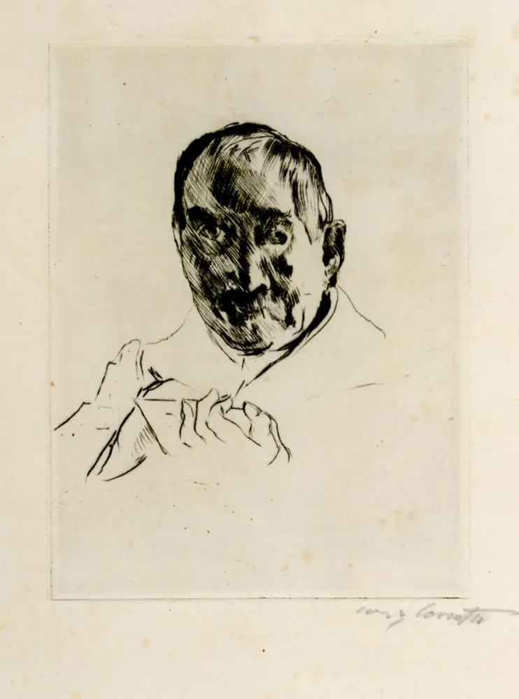 Aguafuerte Corinth - Selbstbildnis