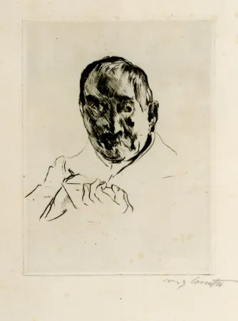 Aguafuerte Corinth - Selbstbildnis