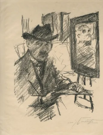 Litografía Corinth - Selbstbildnis