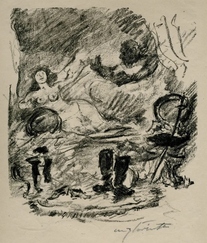 Litografía Corinth - Wiedervereinigung mit der zur Gräfin emporgestiegenen Aline