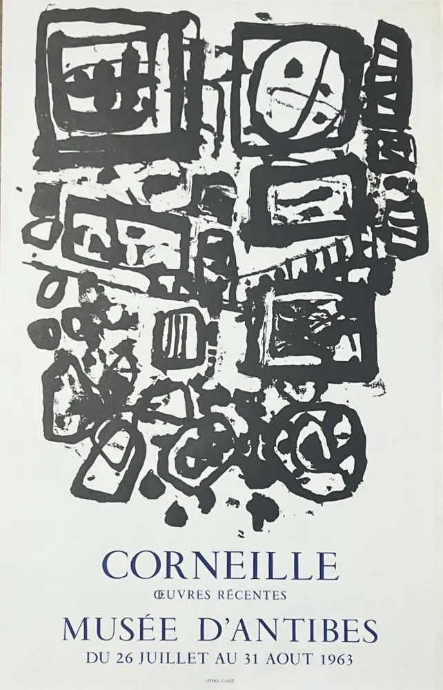 Litografía Corneille - Affiche lithographique Musée d'Antibes (Musée Picasso) 1963