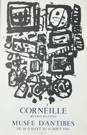 Litografía Corneille - Affiche lithographique Musée d'Antibes (Musée Picasso) 1963