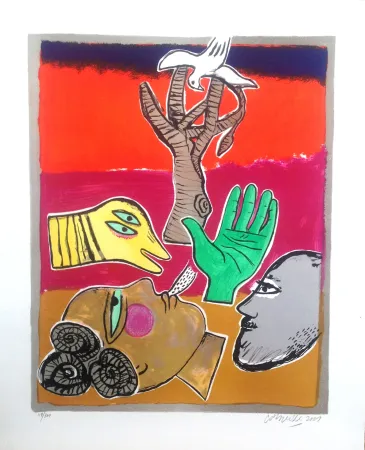 Litografía Corneille - Album 12 mois de l'année 