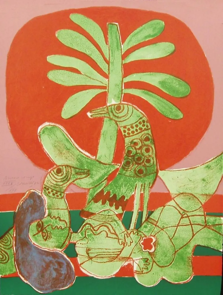 Litografía Corneille - AMORE ROUGE