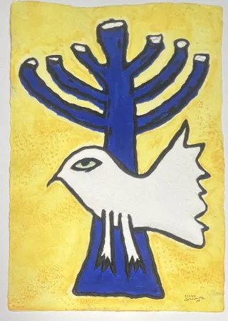 Múltiple Corneille - Aquagravure La Menorah de la Paix, 2008