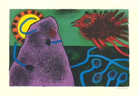 Litografía Corneille - Aurore sur la montagne