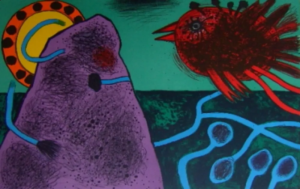 Litografía Corneille - Aurore sur la montagne