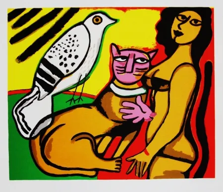 Serigrafía Corneille - Caresse