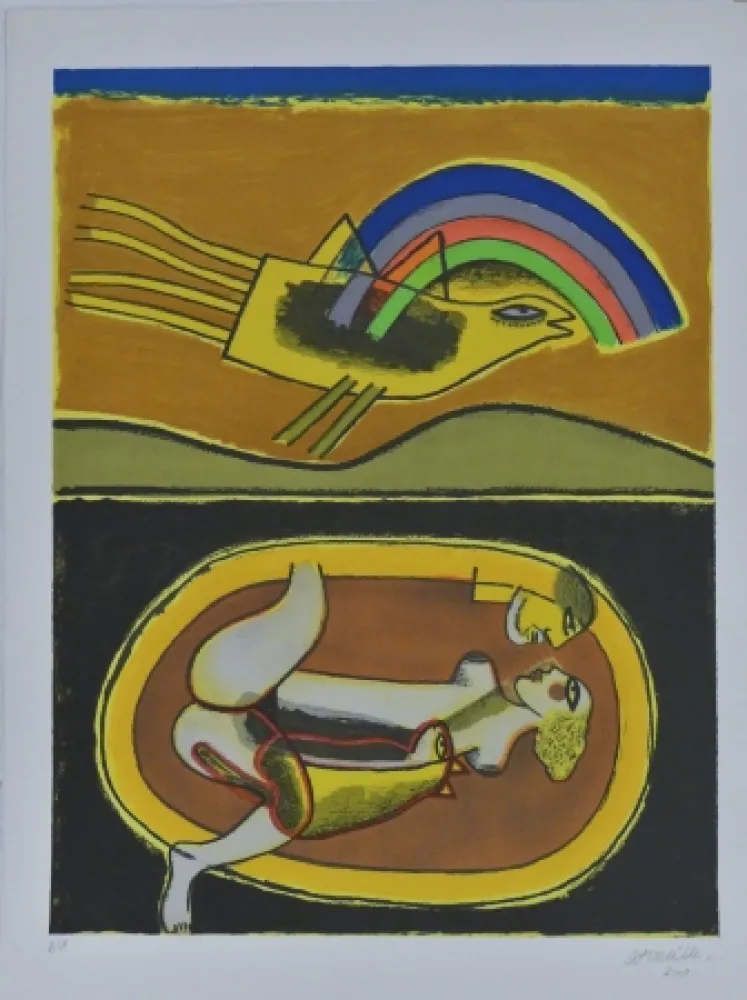 Litografía Corneille - Composition 1