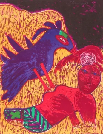 Litografía Corneille - Delire et foisonnement de cette plage