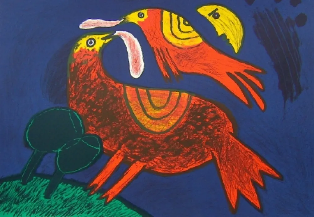 Litografía Corneille - Demi-lune dans ciel catalan