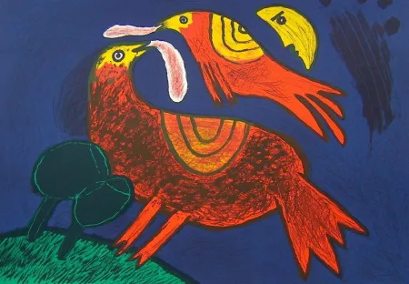 Litografía Corneille - Demi-Lune dans ciel Catalan