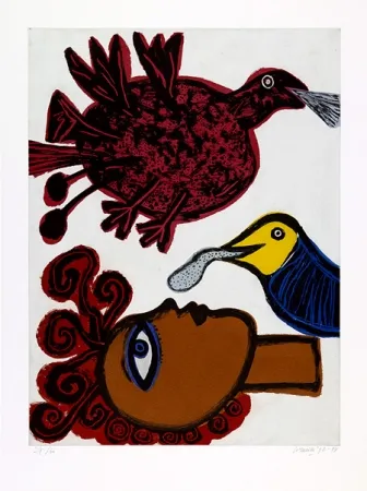 Aguatinta Corneille - Echo de L’Afrique.