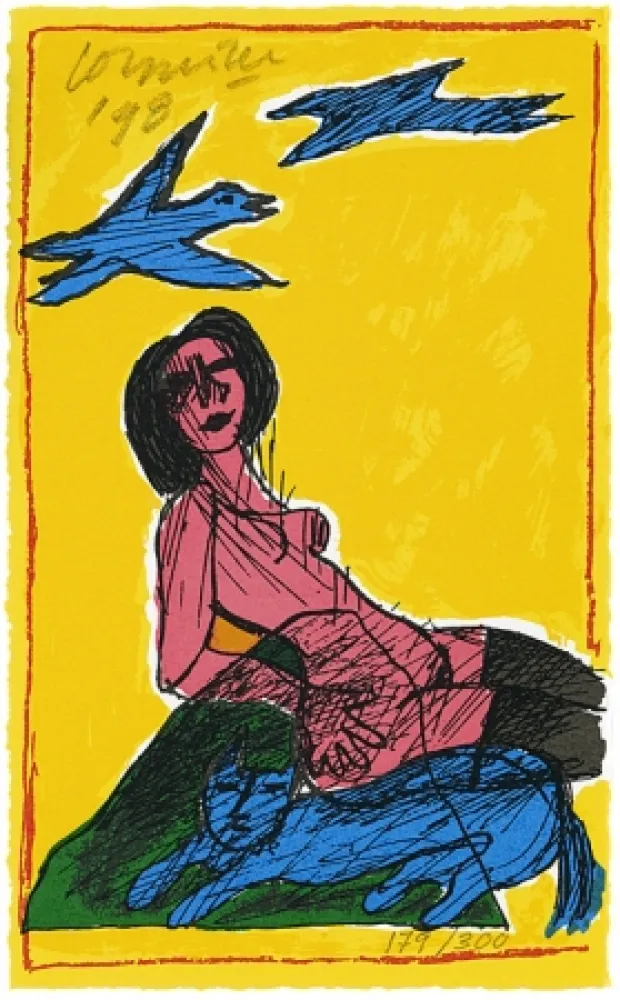 Serigrafía Corneille - Elle attend