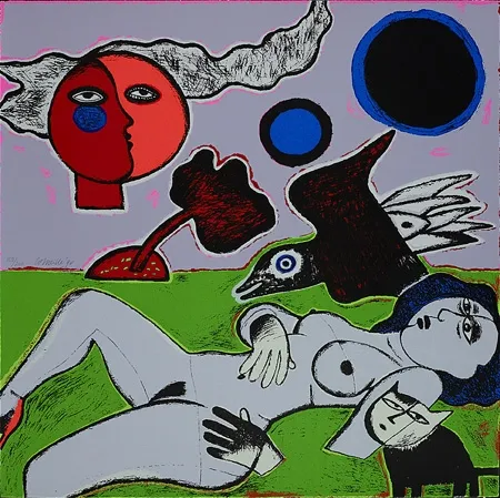 Serigrafía Corneille - Femme diurne