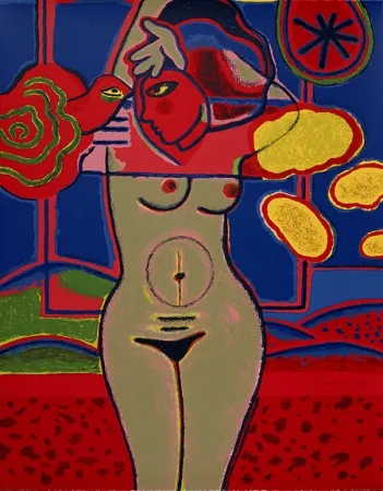 Serigrafía Corneille - Fenêtre ouverte sur le paysage