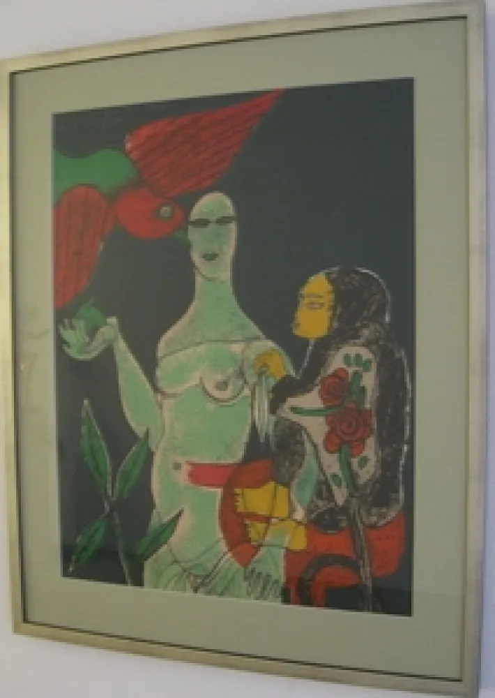 Litografía Corneille - Homage a Eric Satie