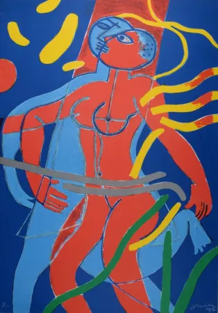 Litografía Corneille - Jeux de l'Air et de l'Eau