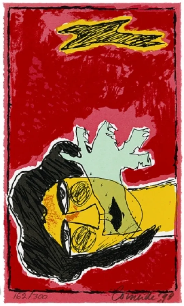 Serigrafía Corneille - Le ciel rouge de l'amour