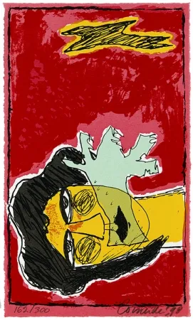 Serigrafía Corneille - Le ciel rouge de l'amour