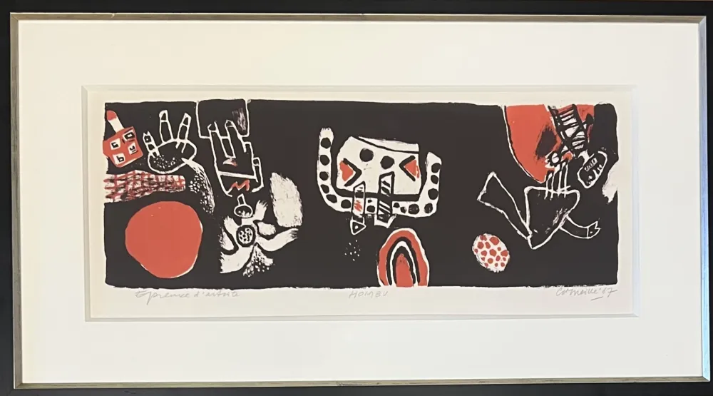 Litografía Corneille - Lithographie ancienne encadrée : Hombu, 1967