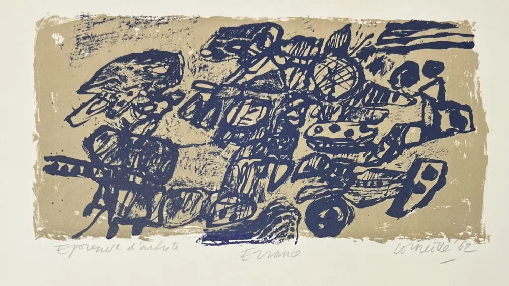 Litografía Corneille - Lithographie ancienne Errance, 1962