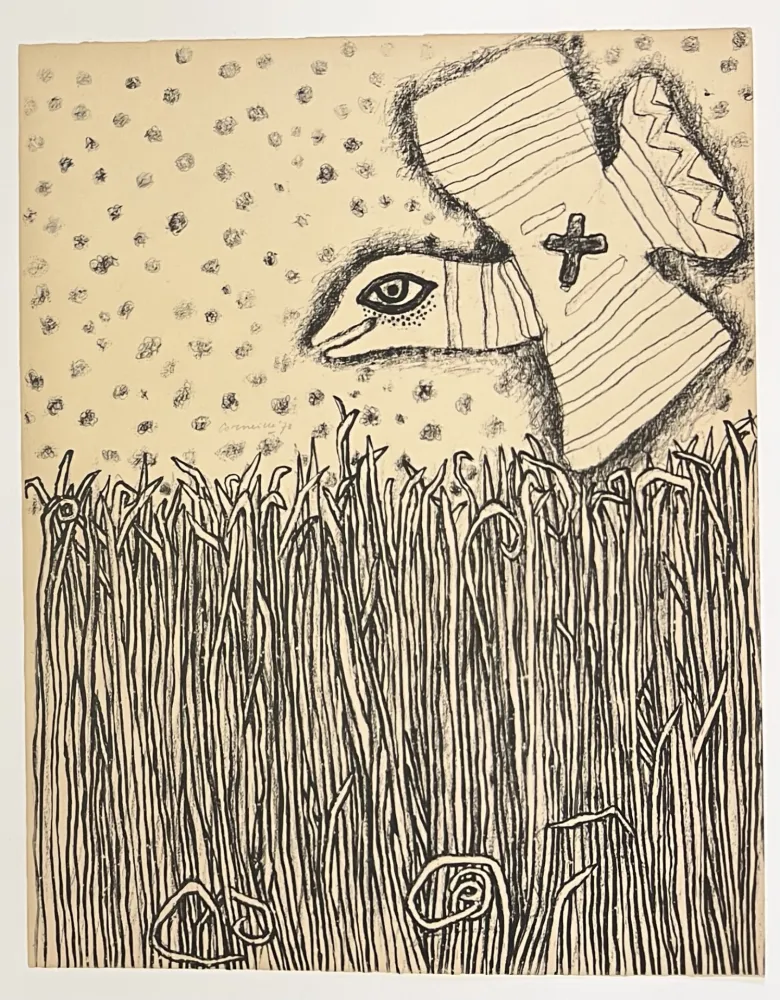 Litografía Corneille - Lithographie ancienne Herbes, 1973