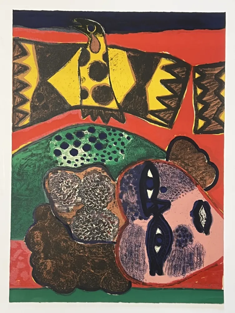 Litografía Corneille - Lithographie ancienne La belle de jadis, 1972