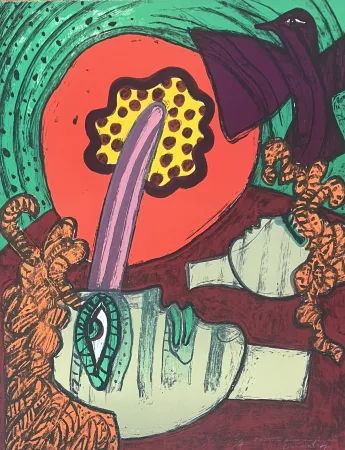 Litografía Corneille - Lithographie Femmes dans un jardin E/A 1977