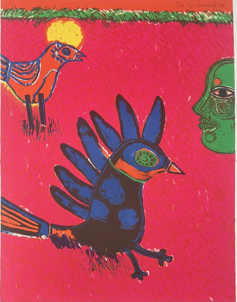 Litografía Corneille - Lithographie Herbes 1977