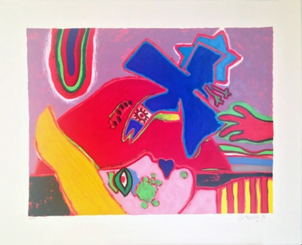 Serigrafía Corneille - L'Oiseau attendu