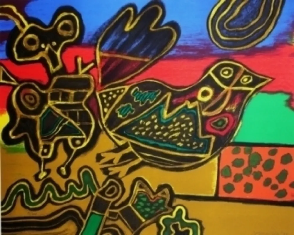 Litografía Corneille - L'oiseau né du Paysage II