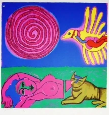 Litografía Corneille - Nu au Soleil