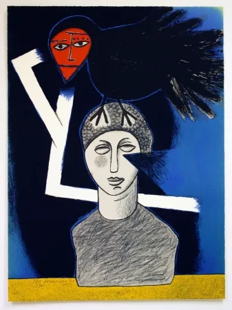 Litografía Corneille - Raven no. 1