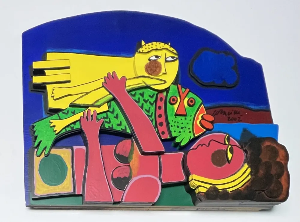 Múltiple Corneille - Sculpture en bois signée : Eté Baroque II