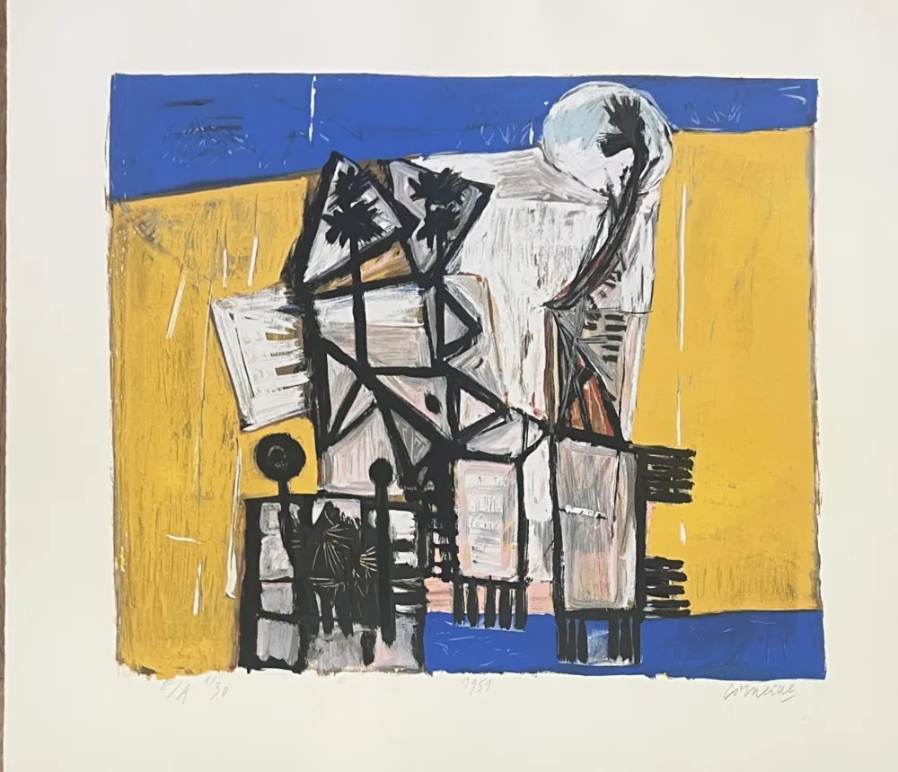 Serigrafía Corneille - Sérigraphie Cobra, 1951. Exemplaire E/A