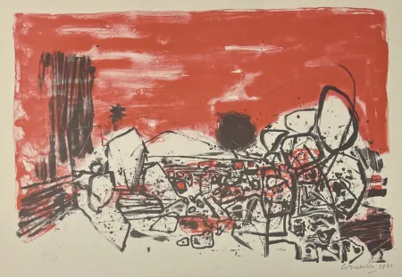 Sin Técnico Corneille - Sérigraphie Dans le Désert 1960