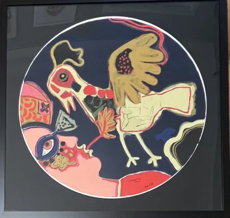 Serigrafía Corneille - Sérigraphie L'oiseau presque déraisonnable  2009