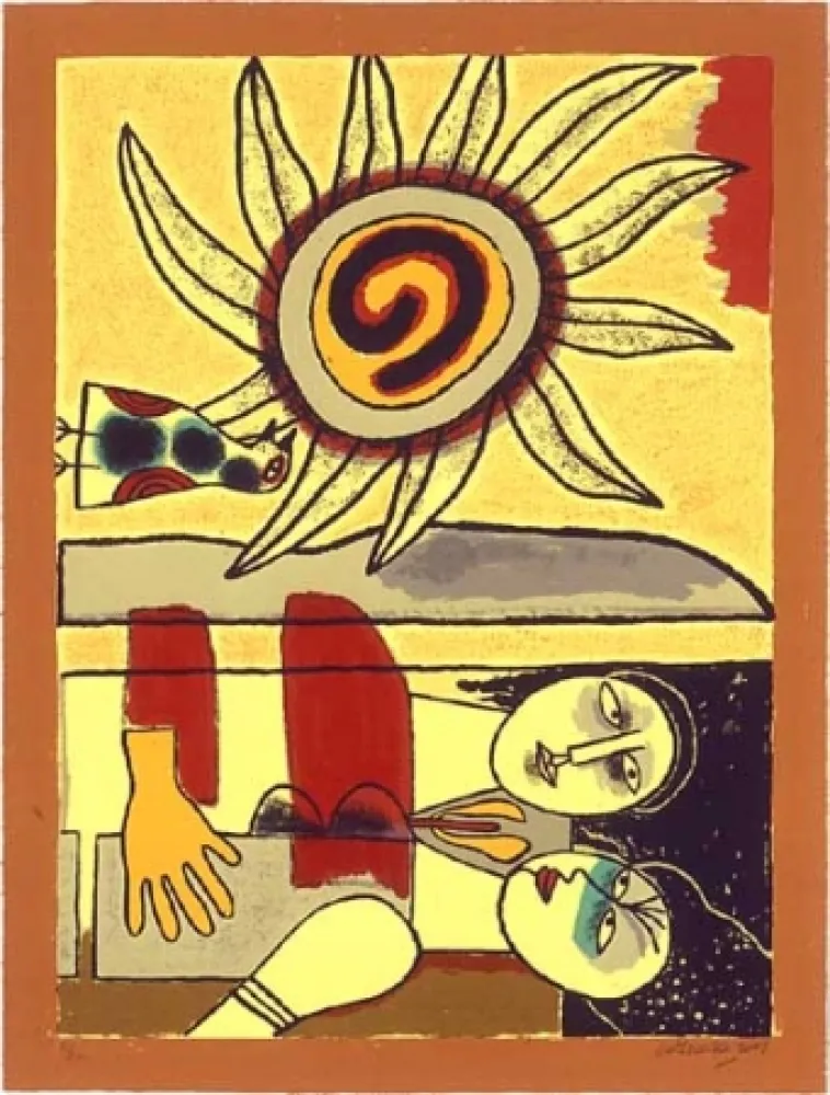 Serigrafía Corneille - Soleil cou coupé