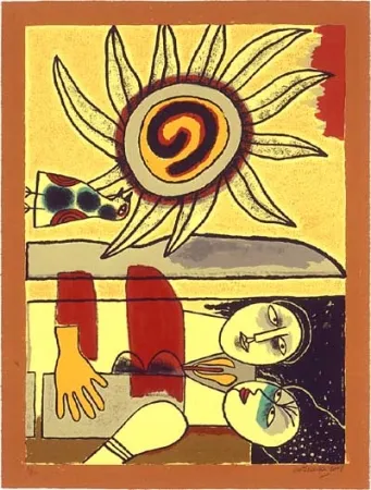 Serigrafía Corneille - Soleil cou coupé