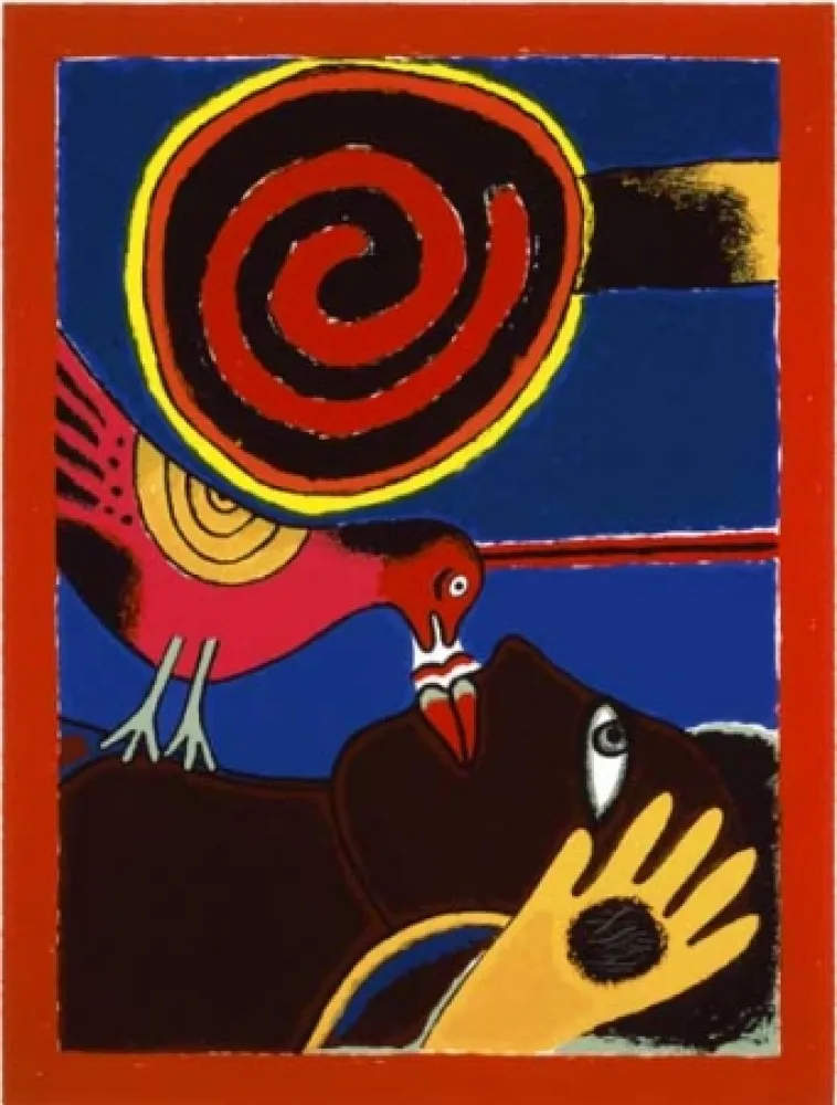 Serigrafía Corneille - Soleil cou coupé II