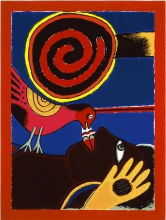 Serigrafía Corneille - Soleil cou coupé II