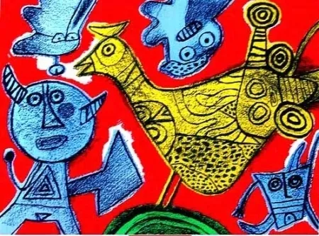 Litografía Corneille - Songe du diable