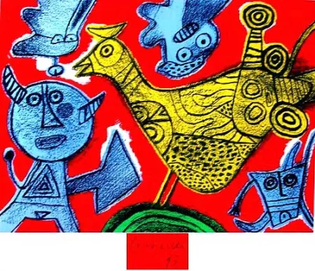 Litografía Corneille - Songes du diable