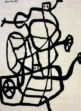 Múltiple Corneille - Tapis rectangle Cobra 1951  - Tapis d'artiste avec certificat