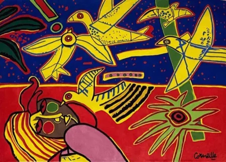 Múltiple Corneille - Tapis Vol d'oiseaux, avec certificat