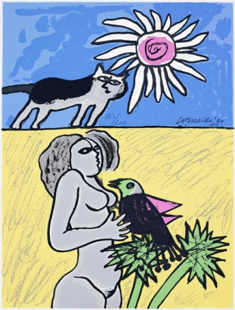 Serigrafía Corneille - Terre habitée